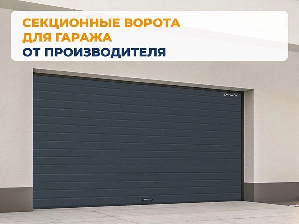 Секционные ворота 2500х2400 мм антрацитовые DoorHan rsd02, 